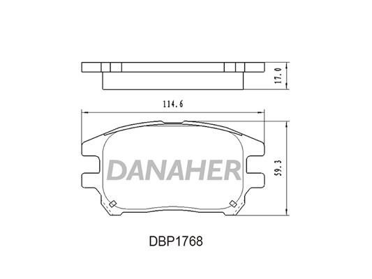 Danaher DBP1768 Гальмівні колодки, комплект DBP1768: Купити в Україні - Добра ціна на EXIST.UA!