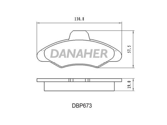 Danaher DBP673 Гальмівні колодки, комплект DBP673: Купити в Україні - Добра ціна на EXIST.UA!