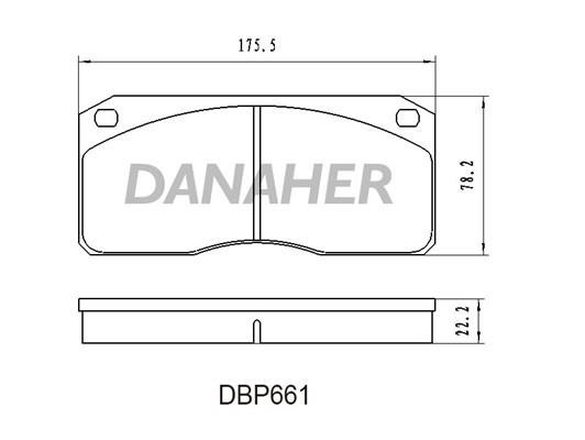 Danaher DBP661 Гальмівні колодки, комплект DBP661: Купити в Україні - Добра ціна на EXIST.UA!