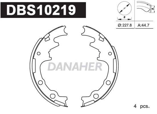 Danaher DBS10219 Колодки гальмівні барабанні, комплект DBS10219: Купити в Україні - Добра ціна на EXIST.UA!