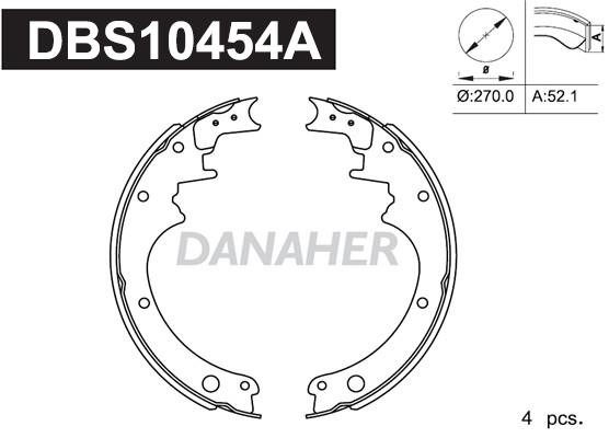 Danaher DBS10454A Колодки гальмівні барабанні, комплект DBS10454A: Купити в Україні - Добра ціна на EXIST.UA!
