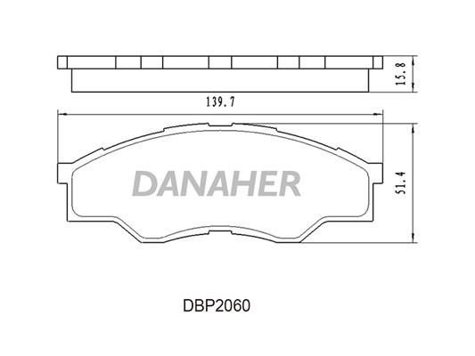Danaher DBP2060 Гальмівні колодки, комплект DBP2060: Купити в Україні - Добра ціна на EXIST.UA!