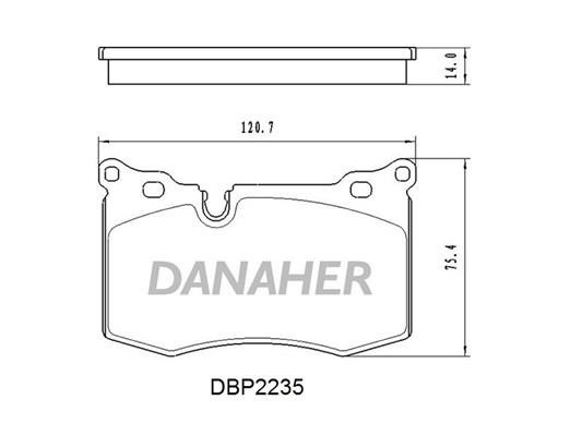 Danaher DBP2235 Гальмівні колодки, комплект DBP2235: Купити в Україні - Добра ціна на EXIST.UA!