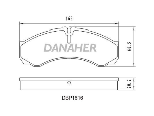 Danaher DBP1616 Гальмівні колодки, комплект DBP1616: Купити в Україні - Добра ціна на EXIST.UA!
