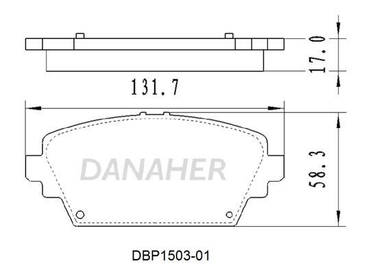 Danaher DBP1503-01 Гальмівні колодки, комплект DBP150301: Купити в Україні - Добра ціна на EXIST.UA!