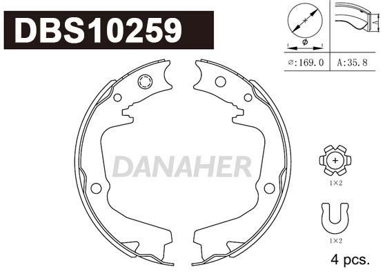 Danaher DBS10259 Колодки гальмівні стояночного гальма DBS10259: Купити в Україні - Добра ціна на EXIST.UA!