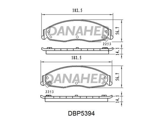 Danaher DBP5394 Гальмівні колодки, комплект DBP5394: Купити в Україні - Добра ціна на EXIST.UA!