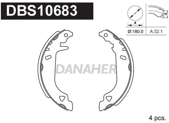 Danaher DBS10683 Колодки гальмівні барабанні, комплект DBS10683: Купити в Україні - Добра ціна на EXIST.UA!