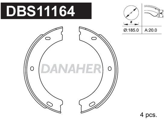 Danaher DBS11164 Колодки гальмівні стояночного гальма DBS11164: Купити в Україні - Добра ціна на EXIST.UA!