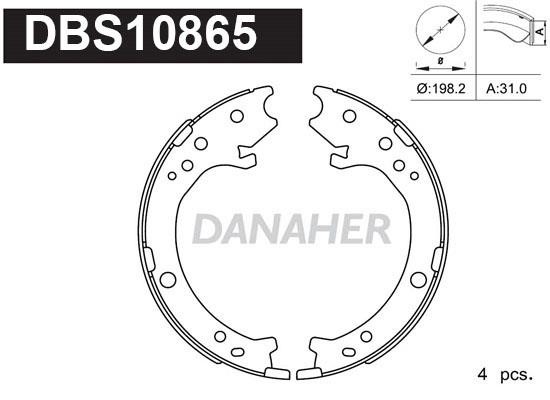 Danaher DBS10865 Колодки гальмівні стояночного гальма DBS10865: Купити в Україні - Добра ціна на EXIST.UA!