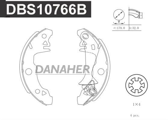 Danaher DBS10766B Колодки гальмівні барабанні, комплект DBS10766B: Купити в Україні - Добра ціна на EXIST.UA!
