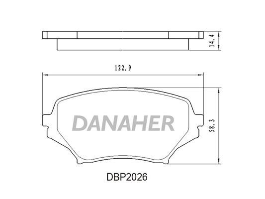 Danaher DBP2026 Гальмівні колодки, комплект DBP2026: Купити в Україні - Добра ціна на EXIST.UA!