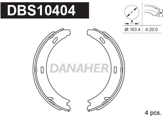 Danaher DBS10404 Колодки гальмівні стояночного гальма DBS10404: Купити в Україні - Добра ціна на EXIST.UA!