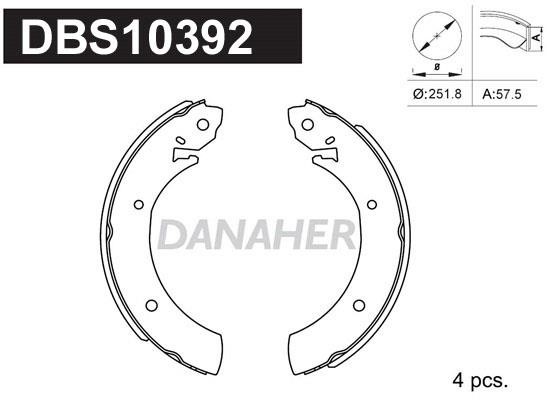 Danaher DBS10392 Колодки гальмівні барабанні, комплект DBS10392: Купити в Україні - Добра ціна на EXIST.UA!