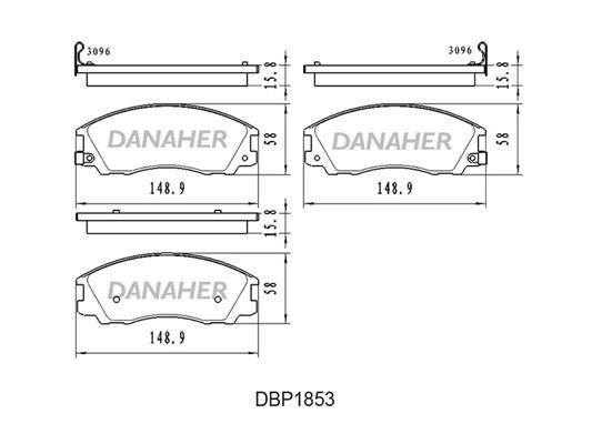 Danaher DBP1853 Гальмівні колодки, комплект DBP1853: Купити в Україні - Добра ціна на EXIST.UA!