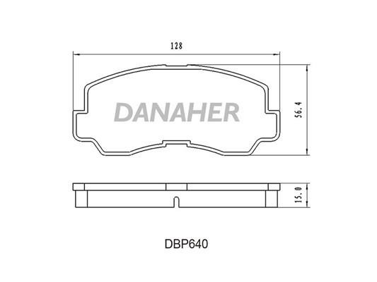 Danaher DBP640 Гальмівні колодки, комплект DBP640: Купити в Україні - Добра ціна на EXIST.UA!