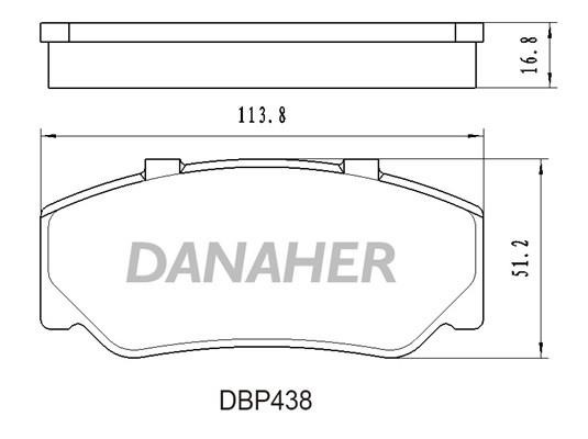 Danaher DBP438 Гальмівні колодки, комплект DBP438: Купити в Україні - Добра ціна на EXIST.UA!