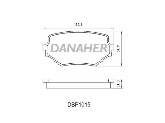 Danaher DBP1015 Гальмівні колодки, комплект DBP1015: Купити в Україні - Добра ціна на EXIST.UA!