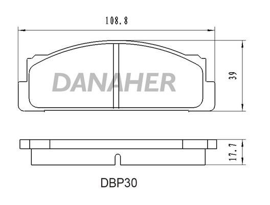 Danaher DBP30 Гальмівні колодки передні, комплект DBP30: Приваблива ціна - Купити в Україні на EXIST.UA!