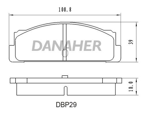 Danaher DBP29 Гальмівні колодки, комплект DBP29: Купити в Україні - Добра ціна на EXIST.UA!