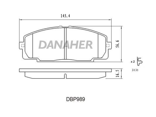Danaher DBP989 Гальмівні колодки, комплект DBP989: Купити в Україні - Добра ціна на EXIST.UA!