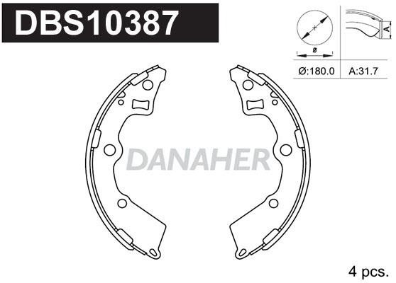 Danaher DBS10387 Колодки гальмівні барабанні, комплект DBS10387: Купити в Україні - Добра ціна на EXIST.UA!