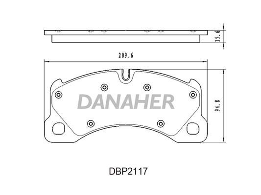 Danaher DBP2117 Гальмівні колодки, комплект DBP2117: Купити в Україні - Добра ціна на EXIST.UA!