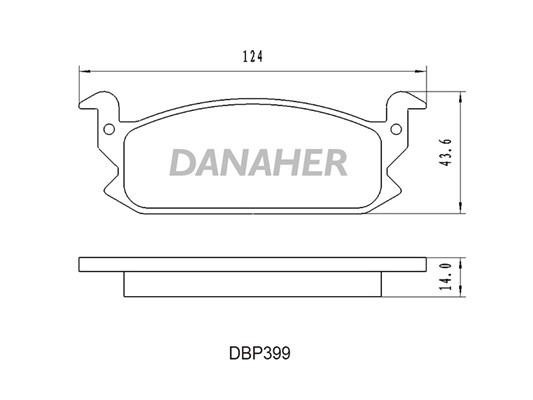 Danaher DBP399 Гальмівні колодки, комплект DBP399: Купити в Україні - Добра ціна на EXIST.UA!