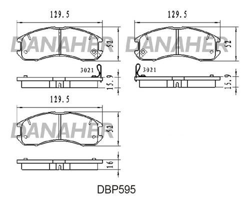 Danaher DBP595 Гальмівні колодки, комплект DBP595: Купити в Україні - Добра ціна на EXIST.UA!