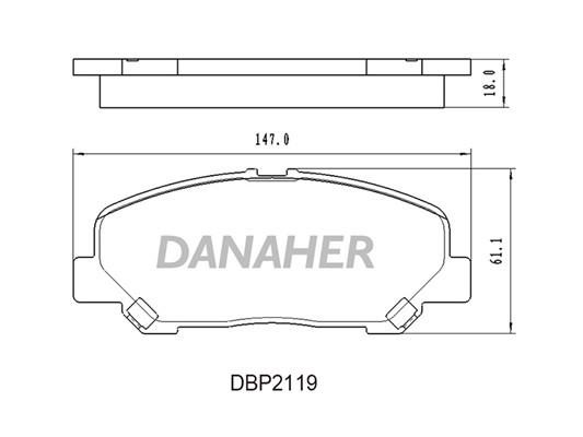 Danaher DBP2119 Гальмівні колодки, комплект DBP2119: Купити в Україні - Добра ціна на EXIST.UA!