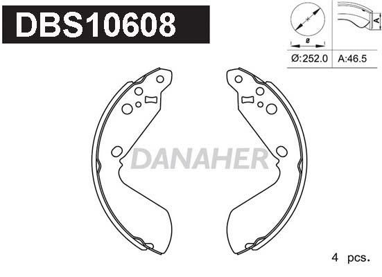 Danaher DBS10608 Колодки гальмівні барабанні, комплект DBS10608: Купити в Україні - Добра ціна на EXIST.UA!