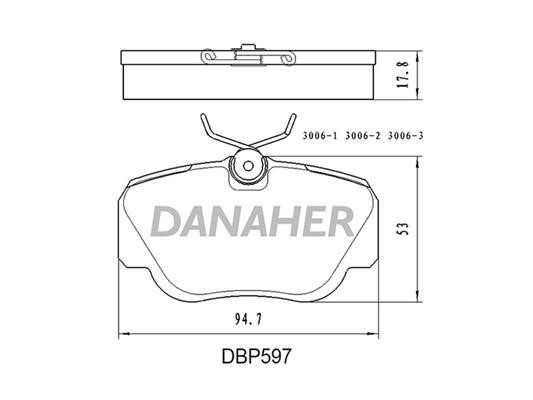 Danaher DBP597 Гальмівні колодки, комплект DBP597: Купити в Україні - Добра ціна на EXIST.UA!
