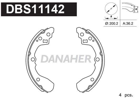 Danaher DBS11142 Колодки гальмівні барабанні, комплект DBS11142: Купити в Україні - Добра ціна на EXIST.UA!