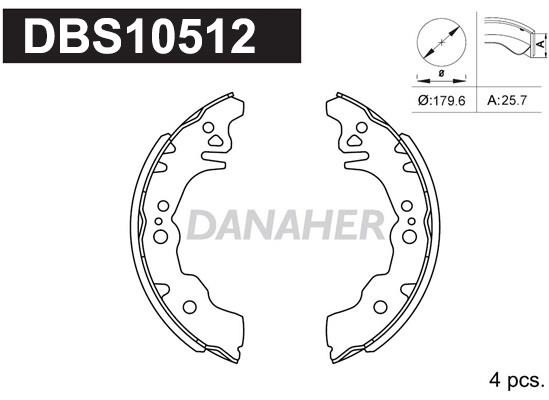 Danaher DBS10512 Колодки гальмівні барабанні, комплект DBS10512: Купити в Україні - Добра ціна на EXIST.UA!