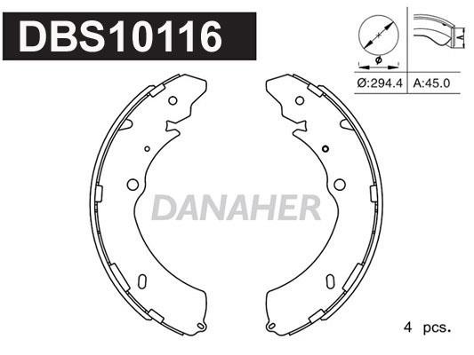 Danaher DBS10116 Колодки гальмівні барабанні, комплект DBS10116: Купити в Україні - Добра ціна на EXIST.UA!