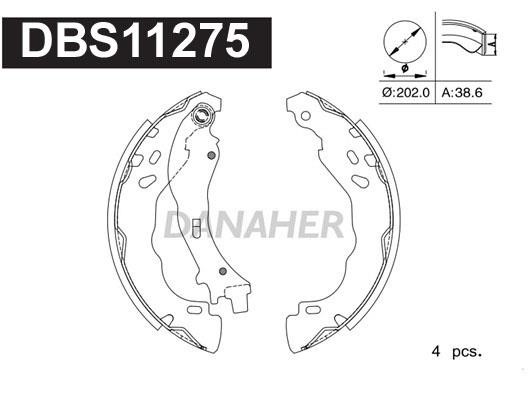 Danaher DBS11275 Колодки гальмівні барабанні, комплект DBS11275: Купити в Україні - Добра ціна на EXIST.UA!