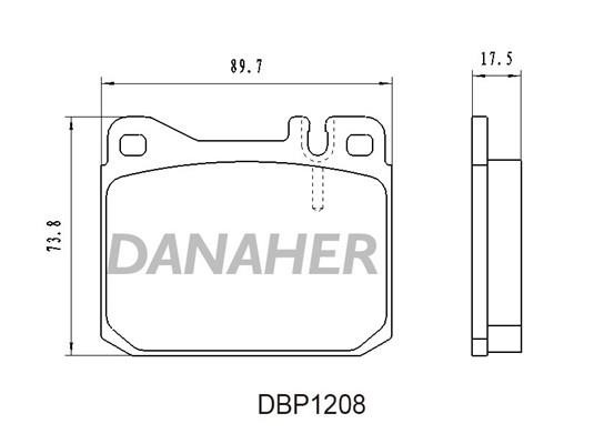 Danaher DBP1208 Гальмівні колодки, комплект DBP1208: Купити в Україні - Добра ціна на EXIST.UA!