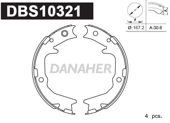 Danaher DBS10321 Колодки гальмівні стояночного гальма DBS10321: Купити в Україні - Добра ціна на EXIST.UA!