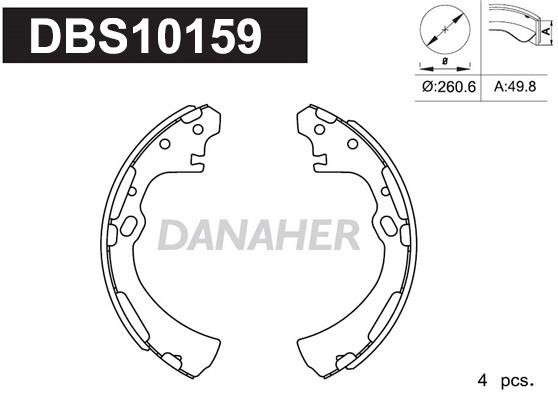 Danaher DBS10159 Колодки гальмівні барабанні, комплект DBS10159: Приваблива ціна - Купити в Україні на EXIST.UA!