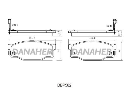 Danaher DBP582 Гальмівні колодки, комплект DBP582: Купити в Україні - Добра ціна на EXIST.UA!