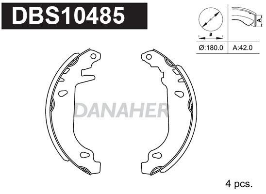 Danaher DBS10485 Колодки гальмівні барабанні, комплект DBS10485: Купити в Україні - Добра ціна на EXIST.UA!