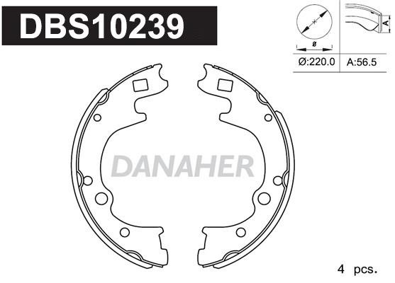 Danaher DBS10239 Колодки гальмівні барабанні, комплект DBS10239: Купити в Україні - Добра ціна на EXIST.UA!