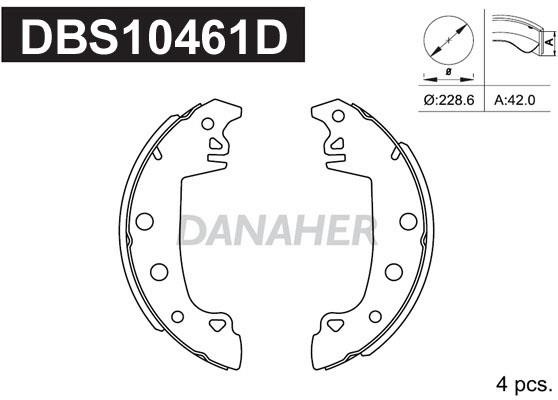 Danaher DBS10461D Колодки гальмівні барабанні, комплект DBS10461D: Приваблива ціна - Купити в Україні на EXIST.UA!