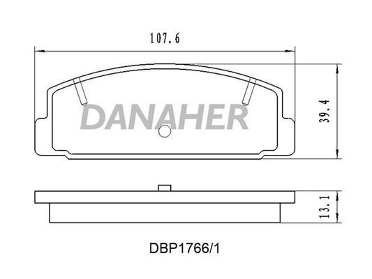 Danaher DBP1766/1 Гальмівні колодки, комплект DBP17661: Купити в Україні - Добра ціна на EXIST.UA!