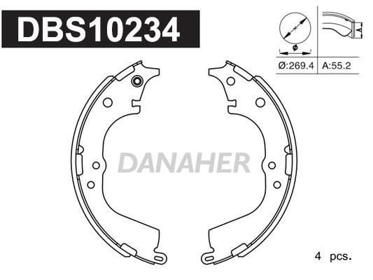 Danaher DBS10234 Колодки гальмівні барабанні, комплект DBS10234: Купити в Україні - Добра ціна на EXIST.UA!