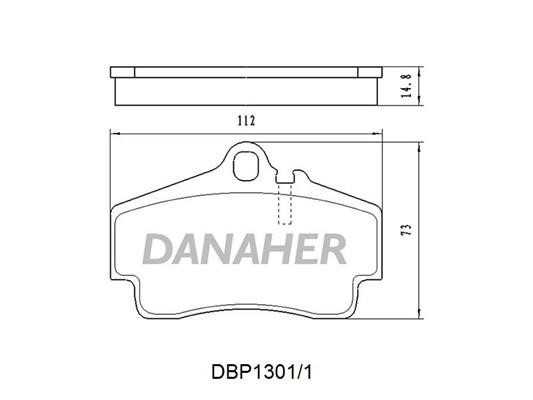 Danaher DBP1301/1 Гальмівні колодки, комплект DBP13011: Купити в Україні - Добра ціна на EXIST.UA!