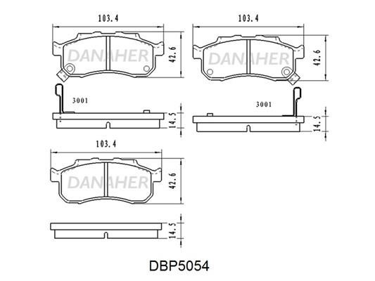 Danaher DBP5054 Гальмівні колодки, комплект DBP5054: Купити в Україні - Добра ціна на EXIST.UA!