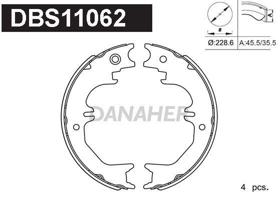 Danaher DBS11062 Колодки гальмівні стояночного гальма DBS11062: Купити в Україні - Добра ціна на EXIST.UA!