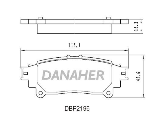 Danaher DBP2196 Гальмівні колодки, комплект DBP2196: Купити в Україні - Добра ціна на EXIST.UA!