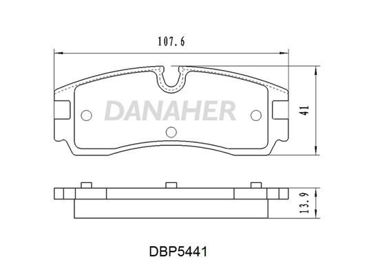 Danaher DBP5441 Гальмівні колодки задні, комплект DBP5441: Купити в Україні - Добра ціна на EXIST.UA!
